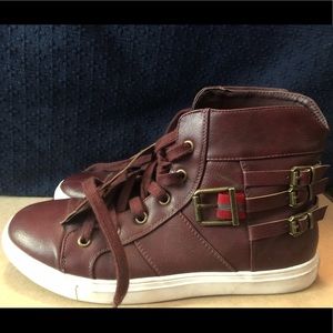 Maroon High Top Sneakers